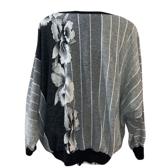 Vintage Top Notch Oversized Floral Sweater with Shoulder Pads size X-Large - Picture 6 of 11